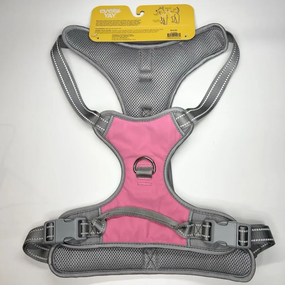 EveryYay Embrace the Pace Pink Front Walking Reflective Dog Harness, XXL / XXXL